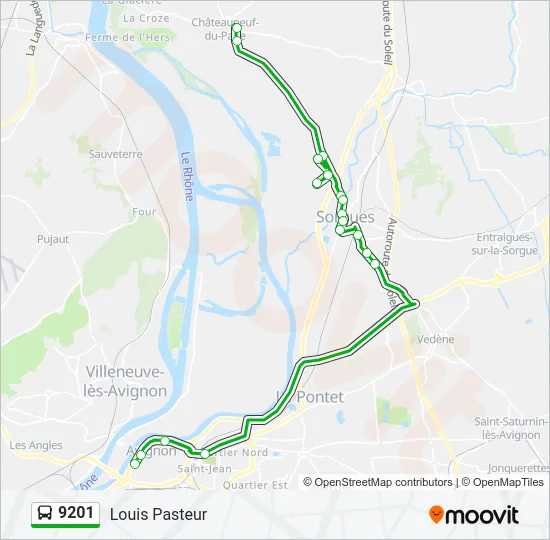 9201 Bus Line Map