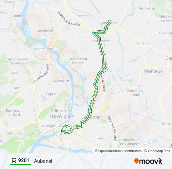 9201 bus Line Map