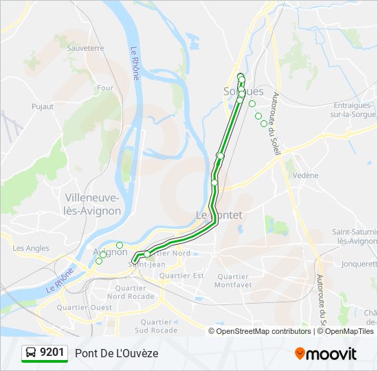 9201 bus Line Map