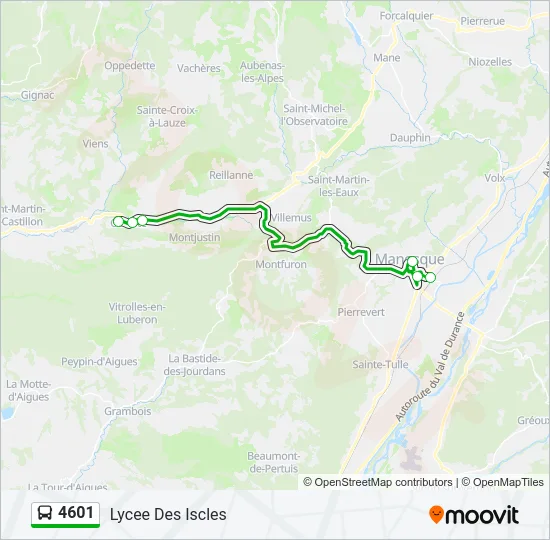 4601 Bus Line Map
