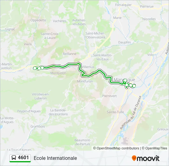 4601 Bus Line Map
