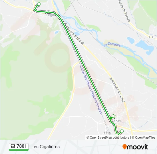 7801 Bus Line Map