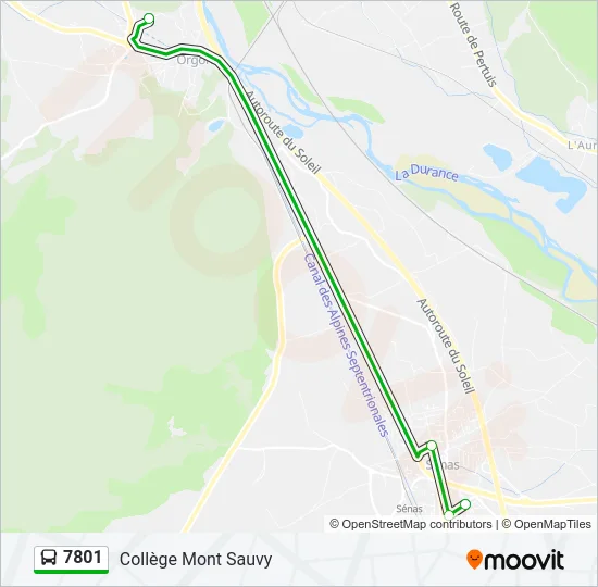 7801 Bus Line Map
