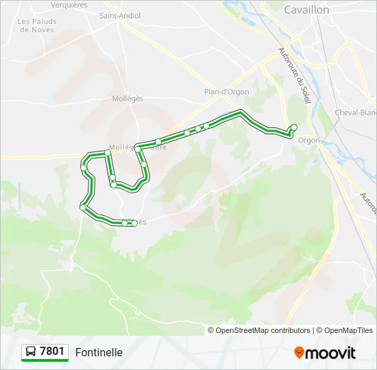 7801 Bus Line Map