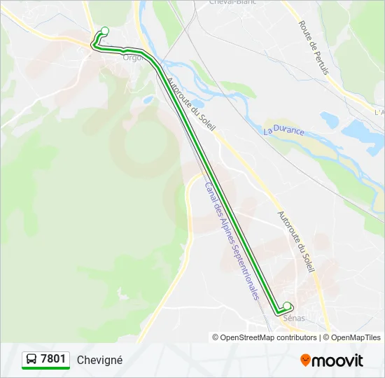 7801 Bus Line Map