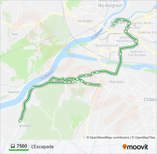 7500 Bus Line Map