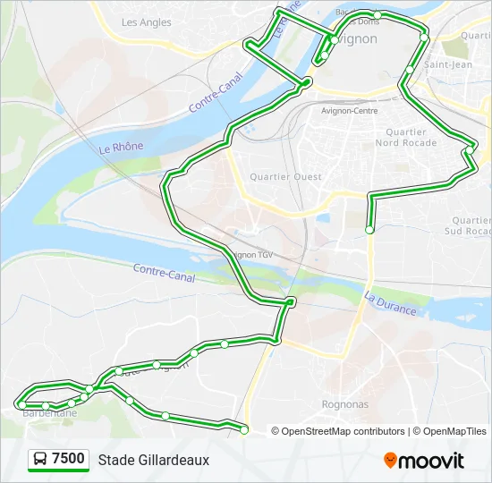 7500 Bus Line Map