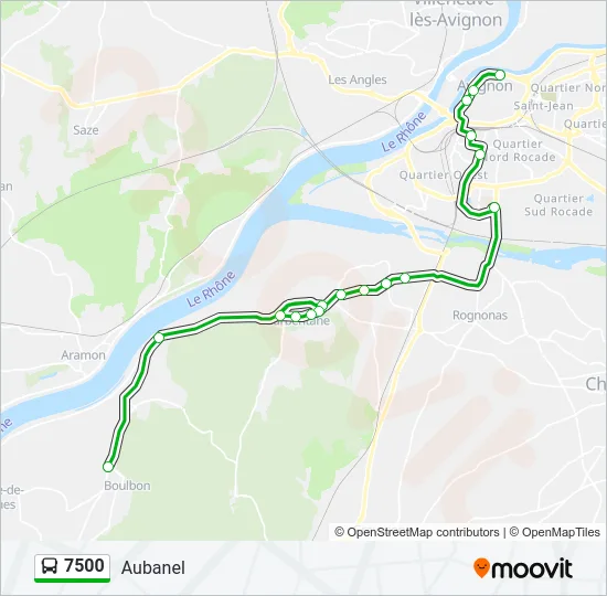 7500 Bus Line Map