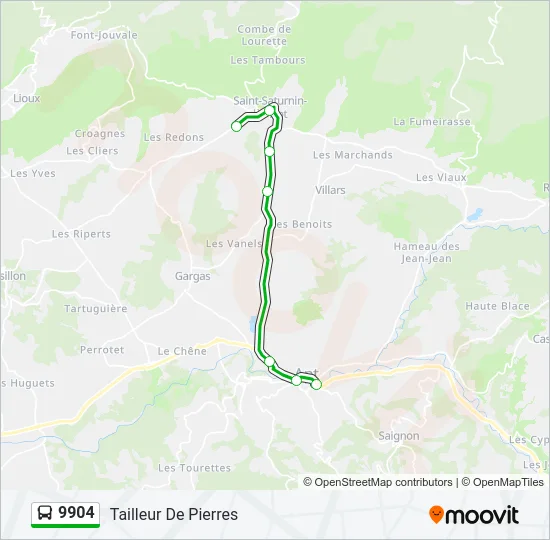 9904 Bus Line Map