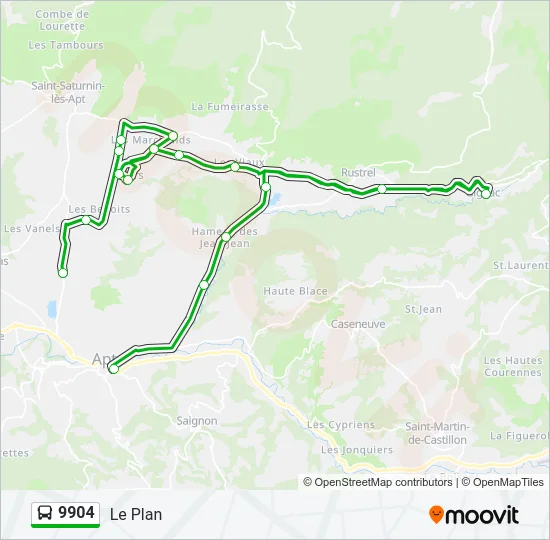 9904 Bus Line Map