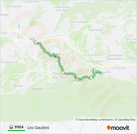 9904 Bus Line Map
