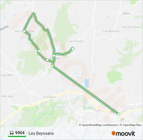 9904 Bus Line Map