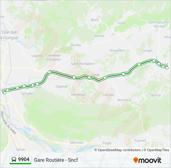 9904 Bus Line Map
