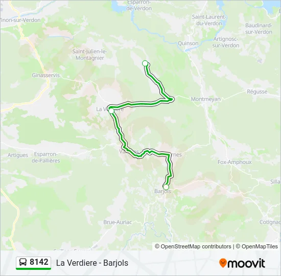 8142 Bus Line Map