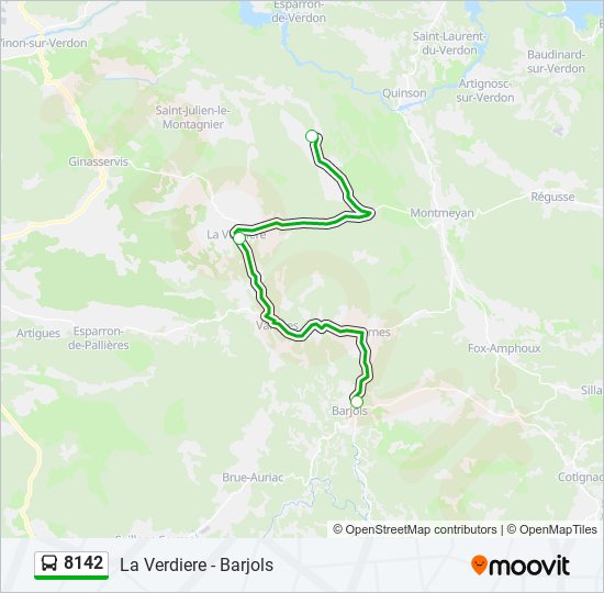 8142 bus Line Map