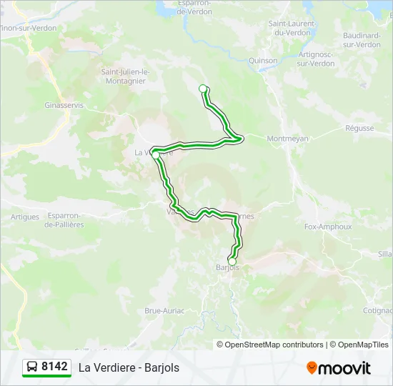 8142 Bus Line Map