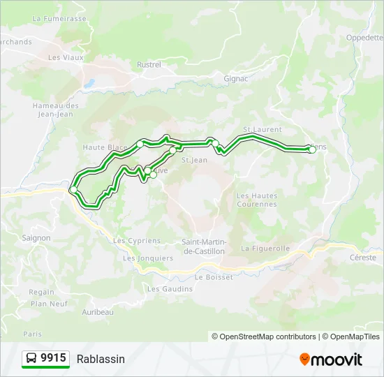 9915 Bus Line Map