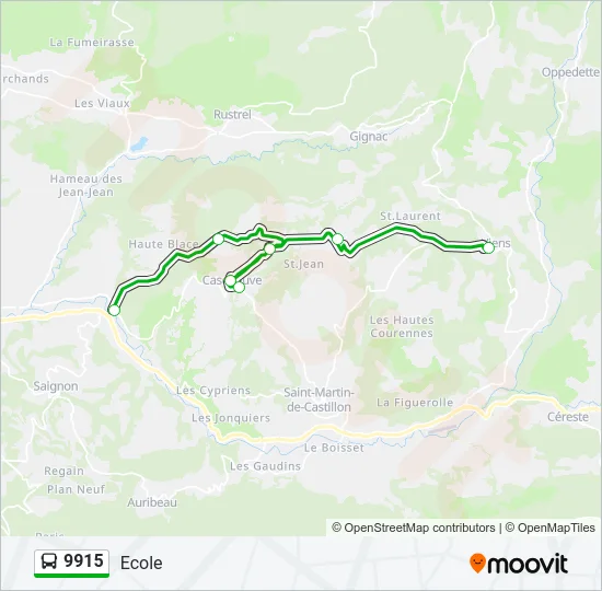 9915 Bus Line Map