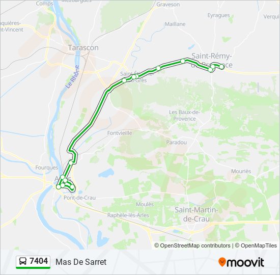 Mapa de 7404 de autobús