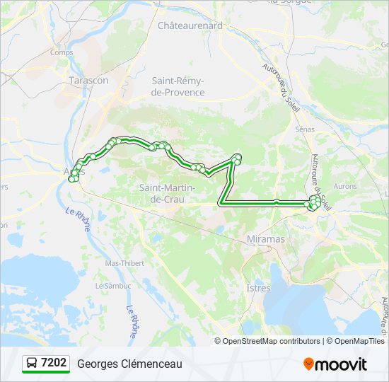 Mapa de 7202 de autobús