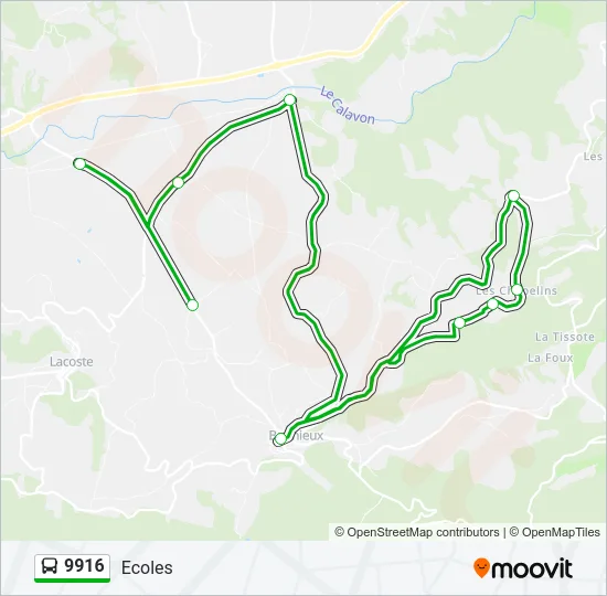 9916 Bus Line Map