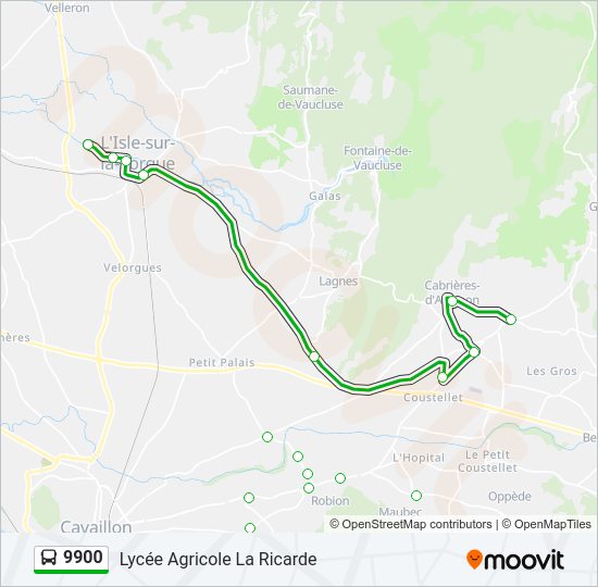 9900 bus Line Map