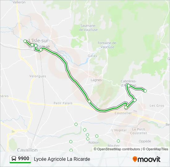 9900 Bus Line Map