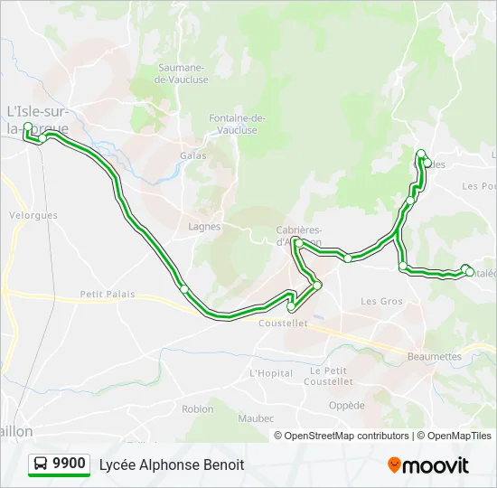 9900 Bus Line Map