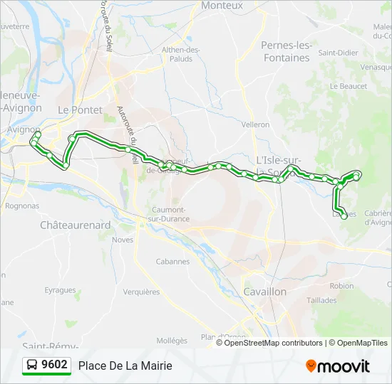 9602 Bus Line Map