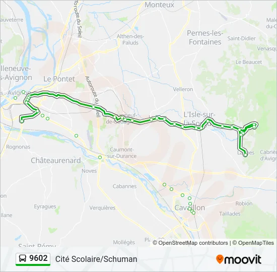9602 Bus Line Map