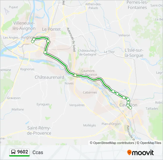 9602 Bus Line Map