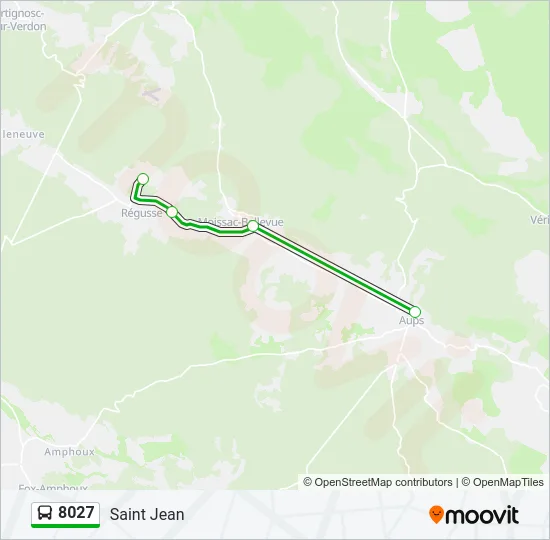 Plan de la ligne 8027 de bus