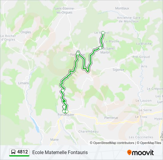 Mapa de 4812 de autobús