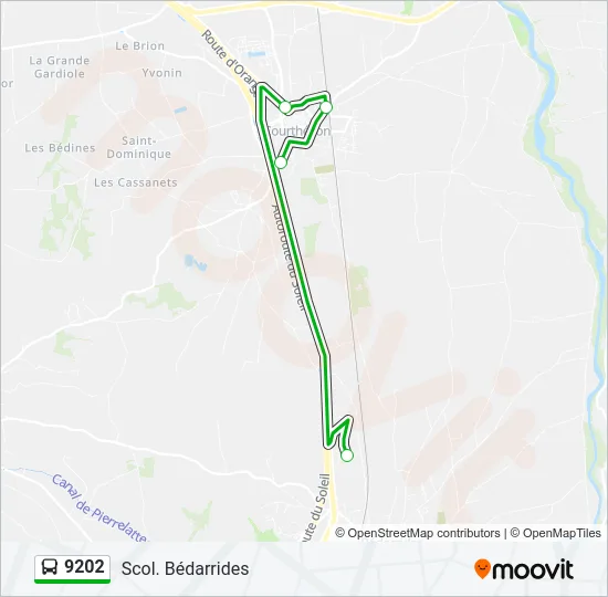 9202 Bus Line Map