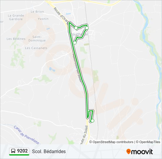 9202 bus Line Map