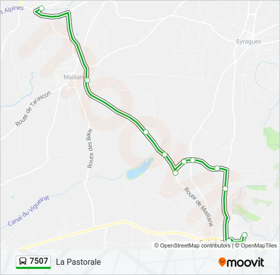7507 Bus Line Map