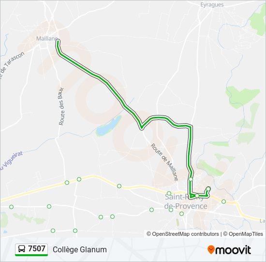 7507 bus Line Map