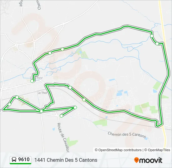 9610 Bus Line Map