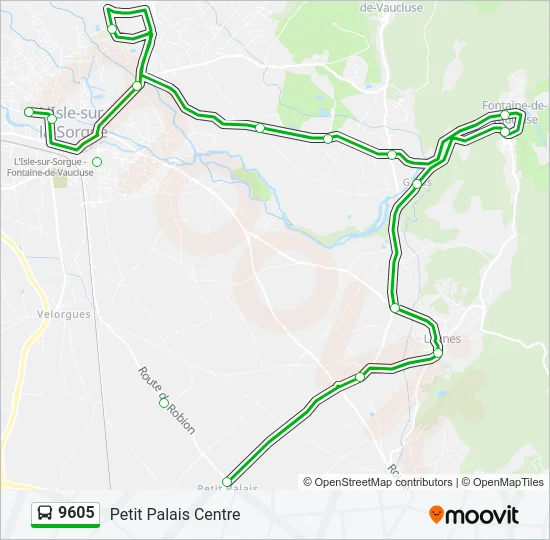 9605 Bus Line Map