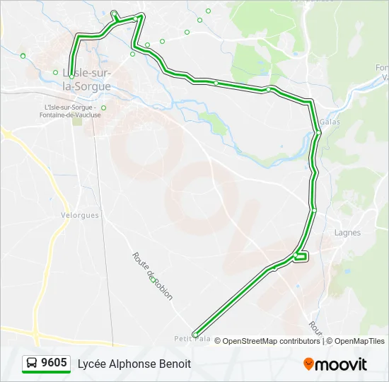 9605 Bus Line Map