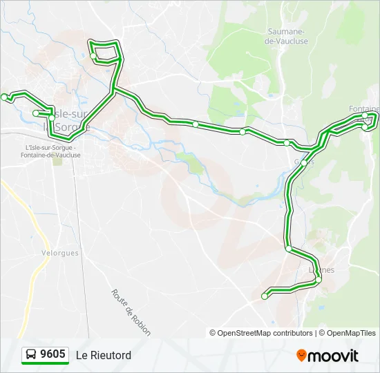 9605 Bus Line Map
