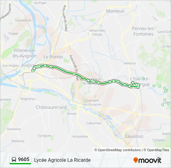 9605 Bus Line Map