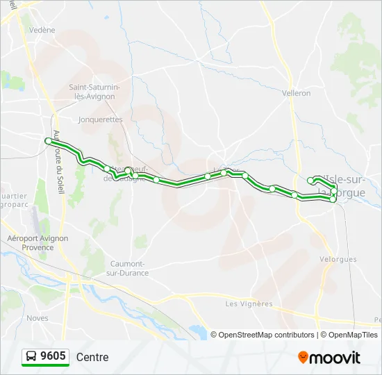 9605 Bus Line Map