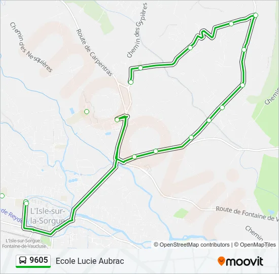 9605 Bus Line Map