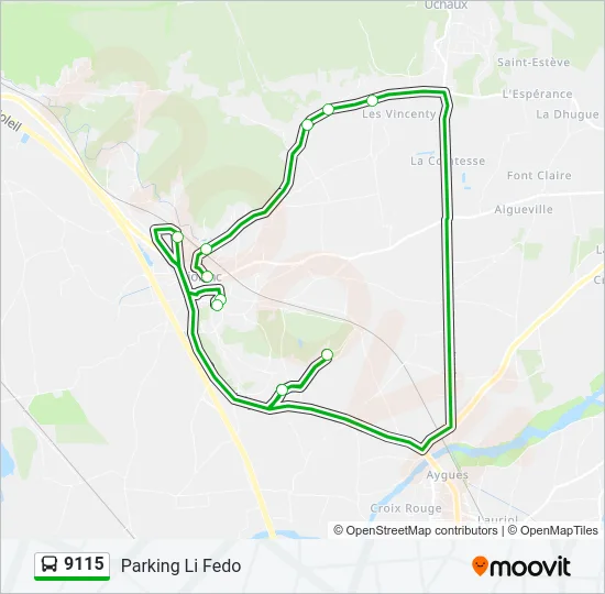 9115 Bus Line Map