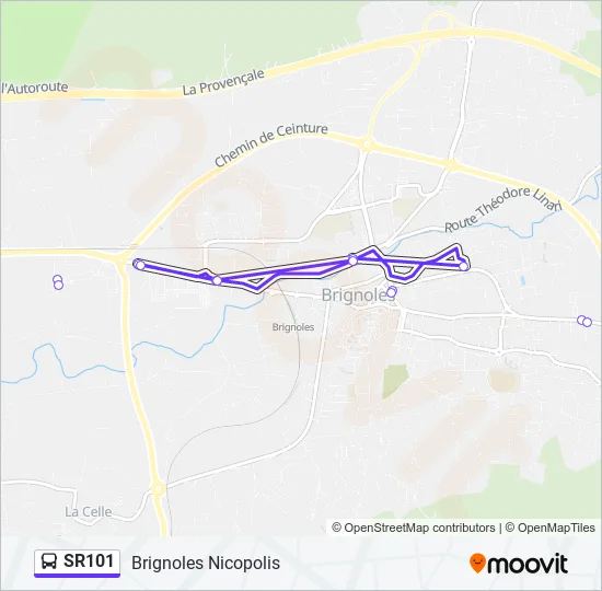 SR101 Bus Line Map