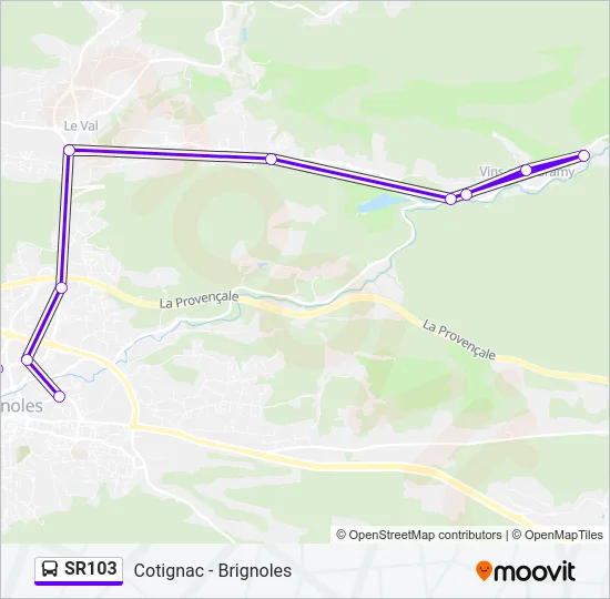 SR103 Bus Line Map