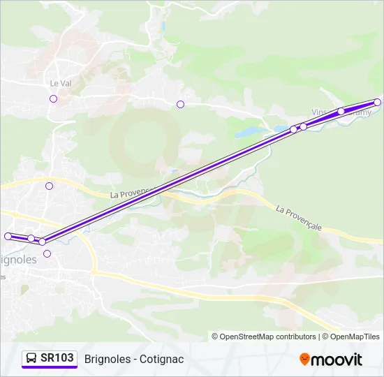 SR103 Bus Line Map