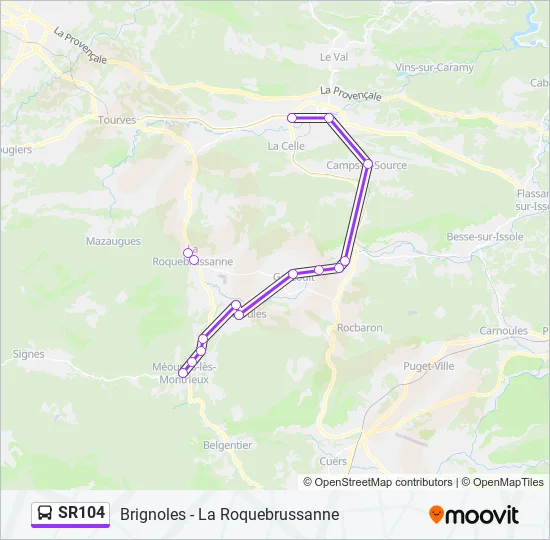 SR104 Bus Line Map