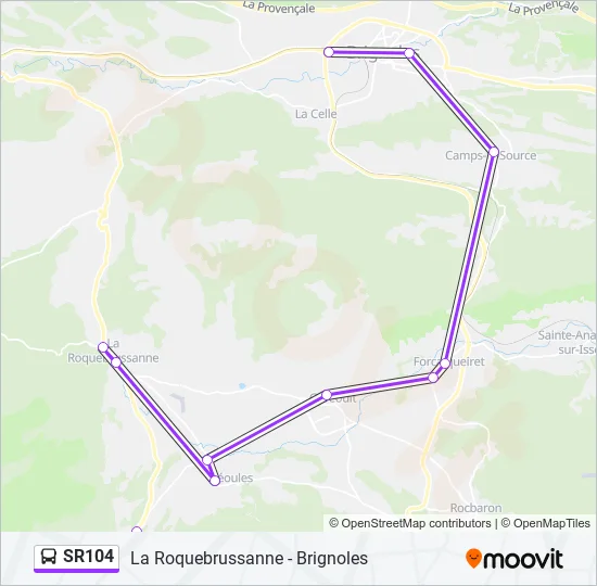SR104 Bus Line Map